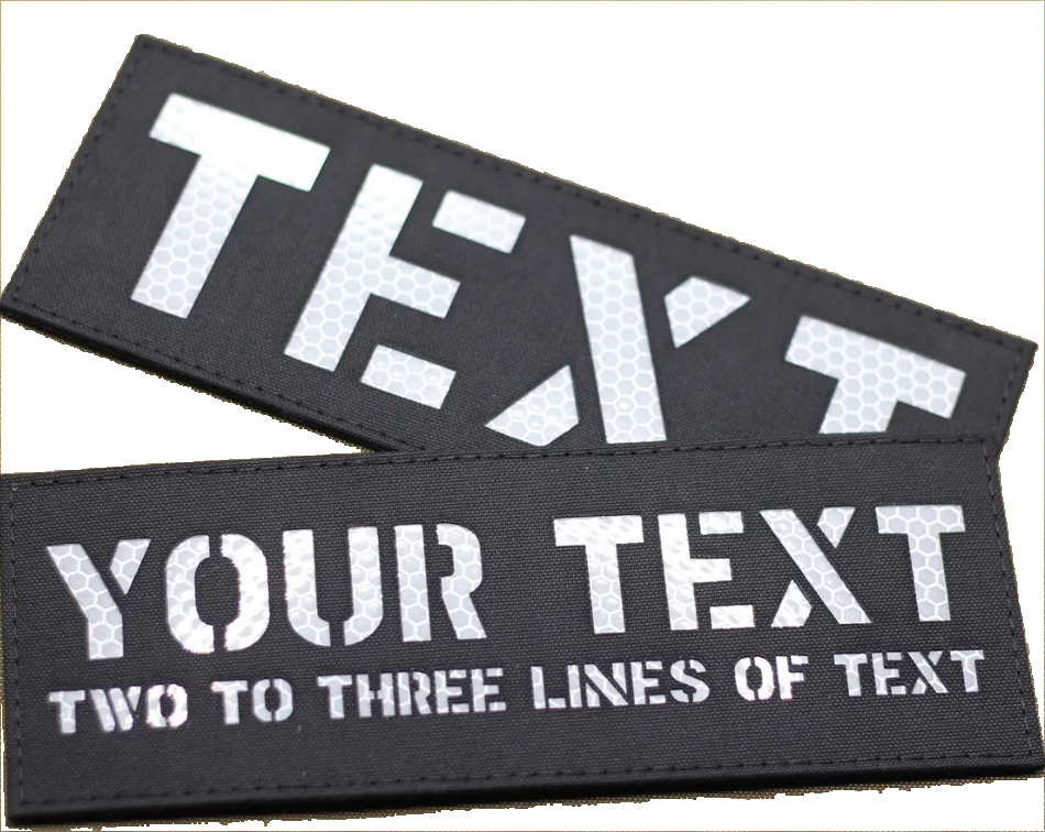 Reflective text patch examples