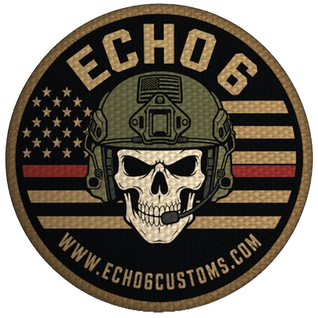 Echo Six flag round patch